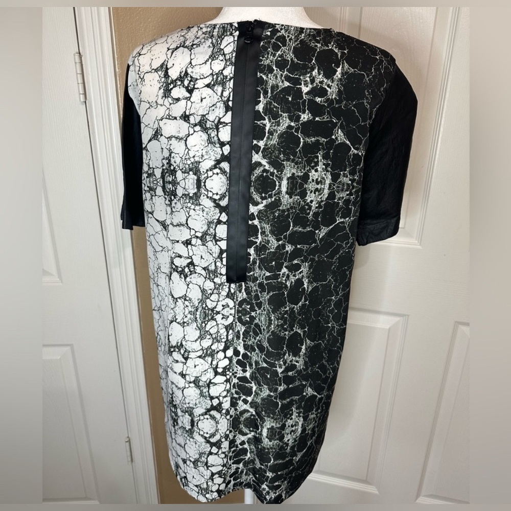 Shakuhachi abstract dress tunic leather sleeve size medium goth artsy size M - Picture 3 of 9